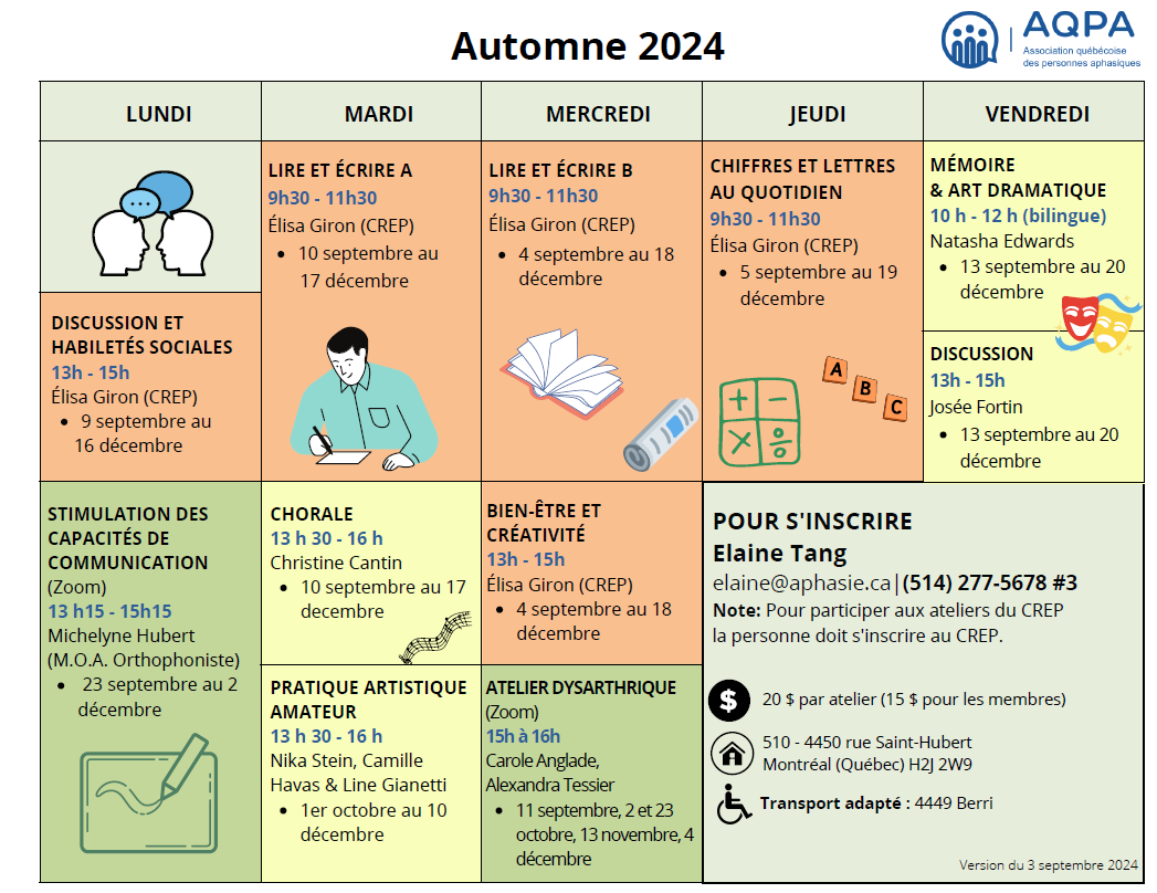 Calendrier AUTOMNE 2024-FR